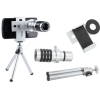 12X Zoom Phone Telephoto Camera Lens with Case Cover Kit Tripod Silver