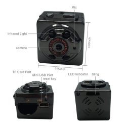 SQ8 Action Mini Camera SQ8 Super Mini DV κάμερα 1080P Full HD Δράση DVR - Μαύρο