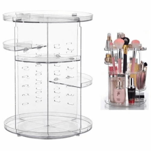 Transparent Rotative Cosmetics Storage Box Rotative 360 degrees Rack GW-288