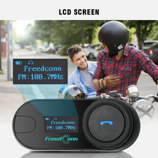 Bluetooth Intercom System For Helmets with LCD Screen FreedConn - TCOM-SC