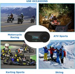 Bluetooth Intercom System For Helmets with LCD Screen FreedConn - TCOM-SC