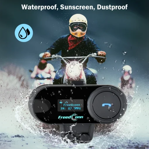 Bluetooth Intercom System For Helmets with LCD Screen FreedConn - TCOM-SC