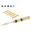 Multifunctional Extendable Precision Screwdriver – 6 in 1 Phone Repair Kit – K-8107 – Gold