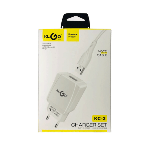 Micro USB Phone Charger Adaptive Fast Charging 2A - Klgo KC-2