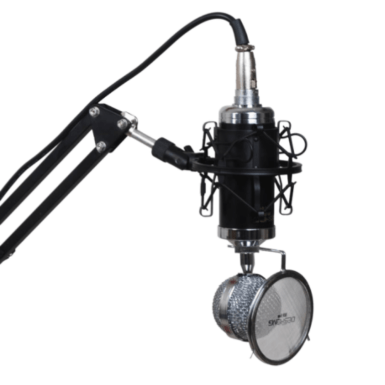 DS-L500 Mic Kit Condenser Studio Microphone with Adjustable Mic Suspension Scissor Arm, Shock Mount and Pop Filter Karaoke - DESHENG DS-L500