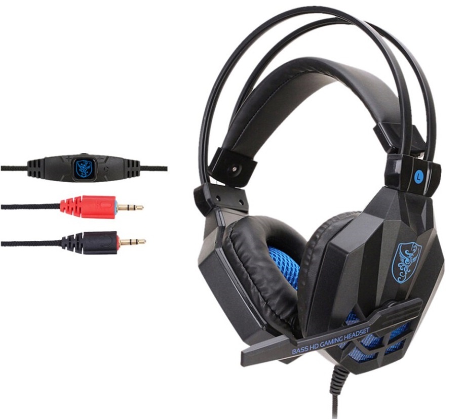 Vibrate Luminous Gaming PC Headphones Soyto SY850MV - Black » Gadget mou