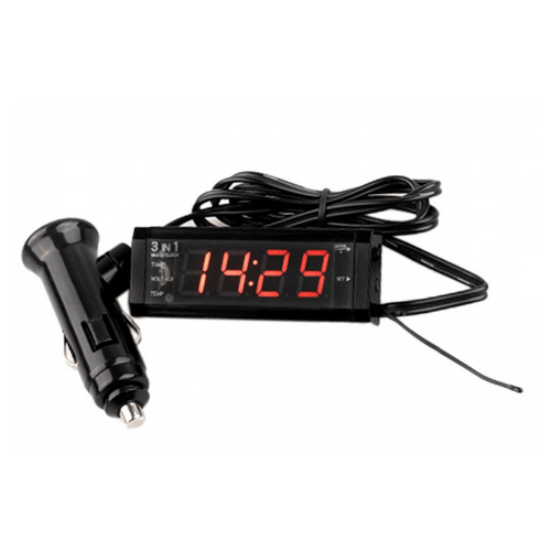 Digital Watch With Voltmeter-Car Thermometer 3 in 1 WF-518
