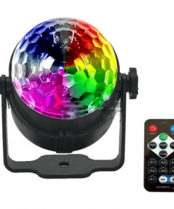 7 Color Strobe LED Magic Ball 3w Sound Control RGB  Light Effect with Remote Control