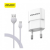 Charger with USB Cable - Micro USB White 2.1A Awei C-831 white