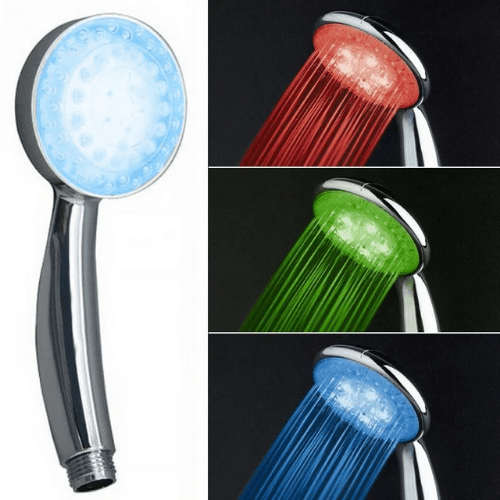 Shower Phone with LED Lights (RGB) depending on the temperature of the water