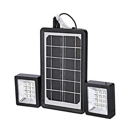 Solar Lighting Panel with 2 LED Floodlights and Power Bank 6V 3W - Andowl QY-05