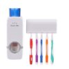 Automatic Toothpaste Dispenser + 5 Toothbrush Holder Set With Wall Mount Stand-13517