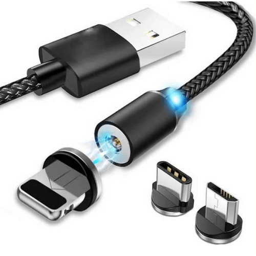 X-CABLE, Metal Magnetic Cable, lighting MICRO, Charger Cable For Android, IOS and Taye-C 360 Degree Rotary Interface