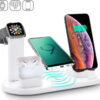 Andowl Wireless Multi-Function Charging Stand Charger Dock 3 in 1 Rotatable Charger Dock for iPhone/Micro USB/Type-C phone Q-L023