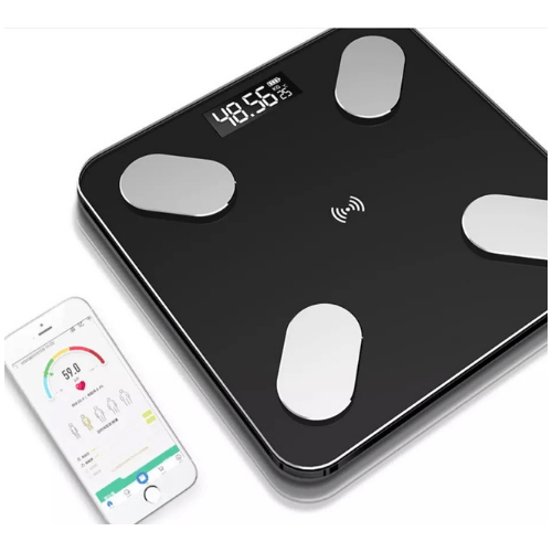 Andowl Rechargeable Smart Body Fat Scale,Data Synchronization with Mobile Phones,Scientific Weight loss,Multiple Fitness Data-Q-D001