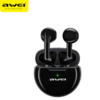 AWEI T17 TWS Bluetooth Headsets Wireless Earbud Gaming Mini Half in Ear Type-C Charging Case With Microphone For Sport Game Play