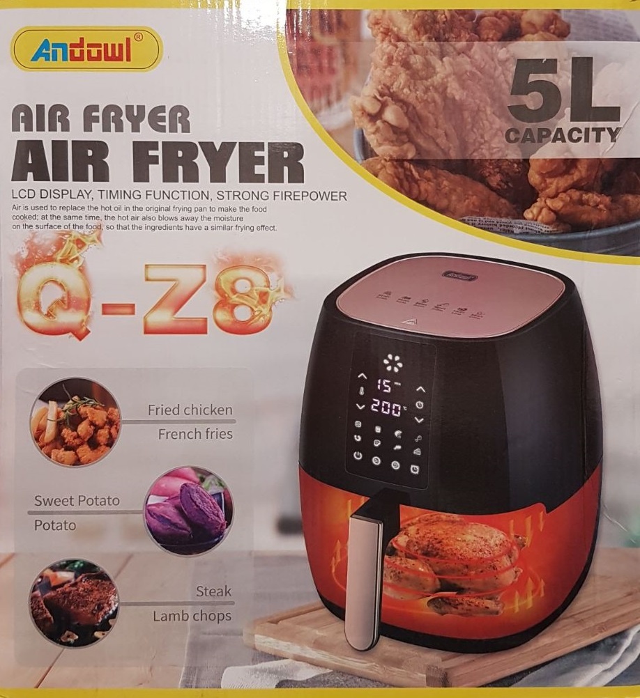 Andowl Air Fryer 1400 Watt 5L LCD Display,Timing Function,Strong Firepower Q-78 2