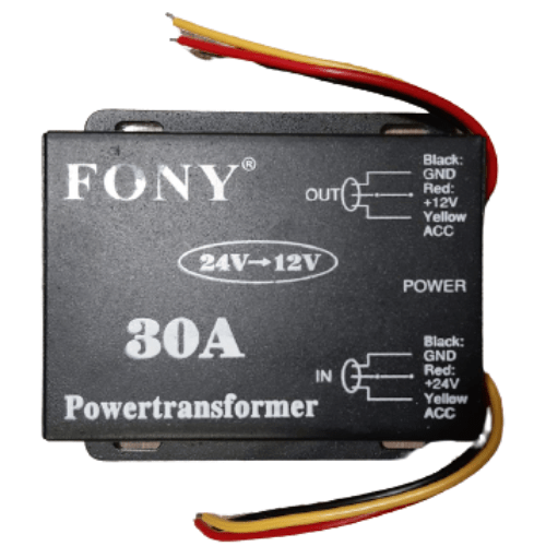 FONY FO-30A Power Transformer DC 24V Step-Down to DC 12V 5A 10A 15A 20A 30A Buck Converter Regulator for Car Truck Vehicle