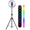 RGB LED Professional Soft Ring Light with Tripod Stand, Adjustable Colors and Brightness and Cellphone Holder 33cm RGB33 