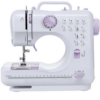 Multifunction Mini Sewing Machine 12 Built-In Stitches, 2 Speeds Double Thread, Foot Pedal Best for beginner YASM-505A