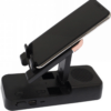 Desk Phone Bracket Black Bluetooth Speaker Mount Heavy Bass Effect Multifunctional Stable ABS Phone Tablet for Home Office F18