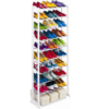 New Amazing Shoe Rack Portable With 10 Layer Foldable - 30 Pairs Shoe Rack Metal Collapsible Shoe Stand White 10 Shelves DIY Do-It-Yourself SPM BN1020