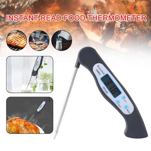 Foldable Food Thermometer Digital Kitchen Food Cooking Tool BBQ Meat Fork  BBQ Grill Probe Temperature Gauge With Battery TP108 - AliExpress