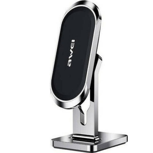 AWEI Mini Magnetic Car Mount Holder For Phone Silver X19