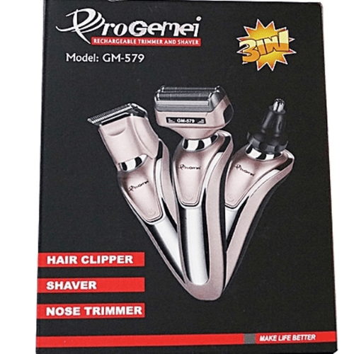 Gemei Rechargeable Hair Clipper 3 in 1 GM-579 Hair Clipper Set