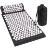 Massage Pillow and Body Mat for Acupressure Mat 4 pieces with Pillow and 2 Balls 00014203 (burgundy color)