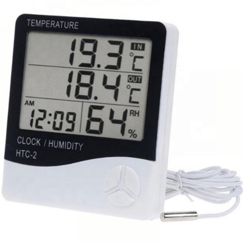 Alarm Clock Thermometer And Humidity Meter 3 in 1 With Large Screen And Memory Function HTC-2