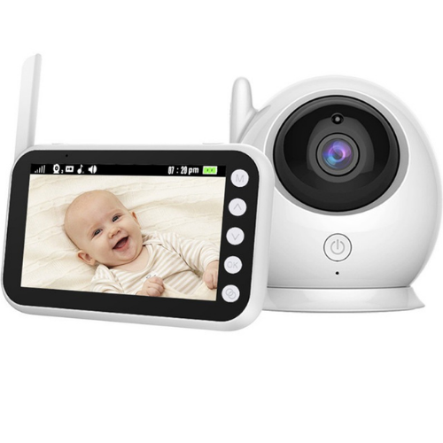 4.5 Inch Wireless Video Color Baby Monitor 360 Degree Monitor 2 Way Audio Reminder Temperature Monitor Motion Tracking ABM100S