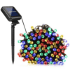 Solar Christmas Lights Colorful RGB Lighting – 200 LED Lights Indoor / Outdoor with Solar Panel