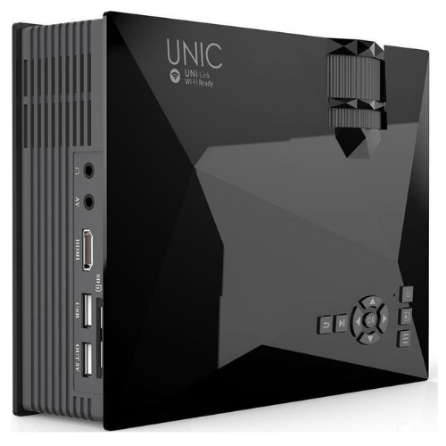 Unic UC46 Projector LCD / LED Projector with Physical Resolution 800 x 480 and Brightness 1200 Ansi Lumens Black