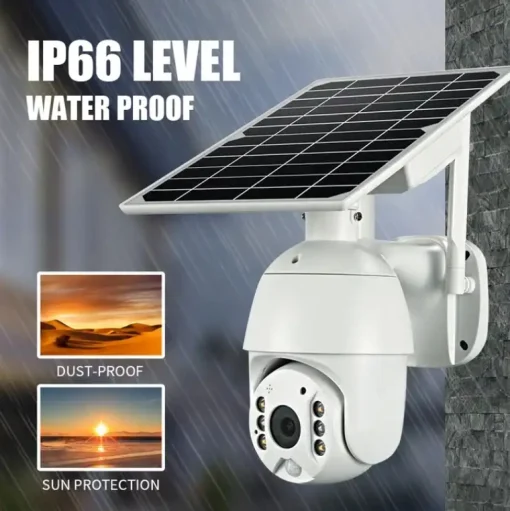 Wireless Solar IP Security Camera WiFi 2.0MP 1080p White OEM-PTZ -Q3