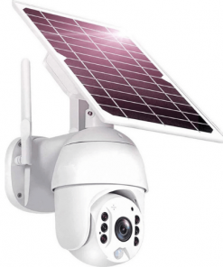Wireless Solar IP Security Camera WiFi 2.0MP 1080p White OEM-PTZ -Q3