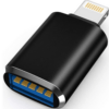 OTG Lightning Adapter Male to USB-A Female Black 10UNI1934