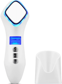 Anti-Wrinkle Rechargeable Beauty Skincare Face Care Device With Switching Hot And Cold 1000mAh White HAC156-FBD49