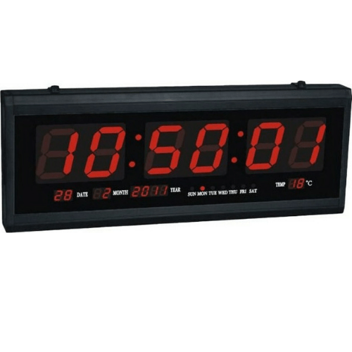 Large Digital Wall Clock LED Sign With Time Thermometer And Calendar JH4819