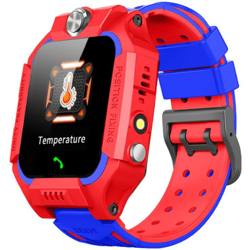 Kids Smart Watch Camera Illumination Touch Screen SOS 2G SIM Call LBS Tracking Location Finder Kids Baby Smartwatch Red-Blue FZ6