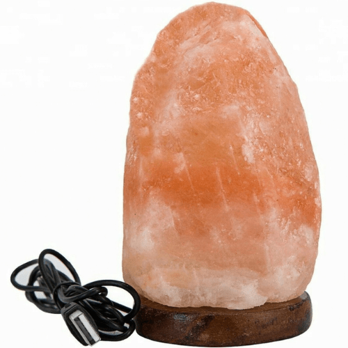 Himalayan LED Decorative Lighting Salt In Rock Shape Orange Color USB 11CM 29034