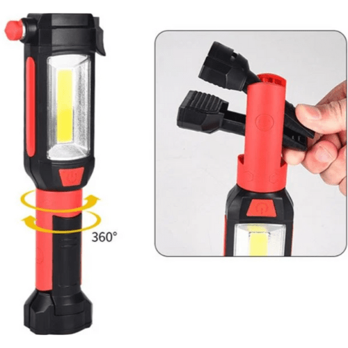 Adjustable Rechargeable Portable LED Workshop Lamp With Magnets Red BL-8829B