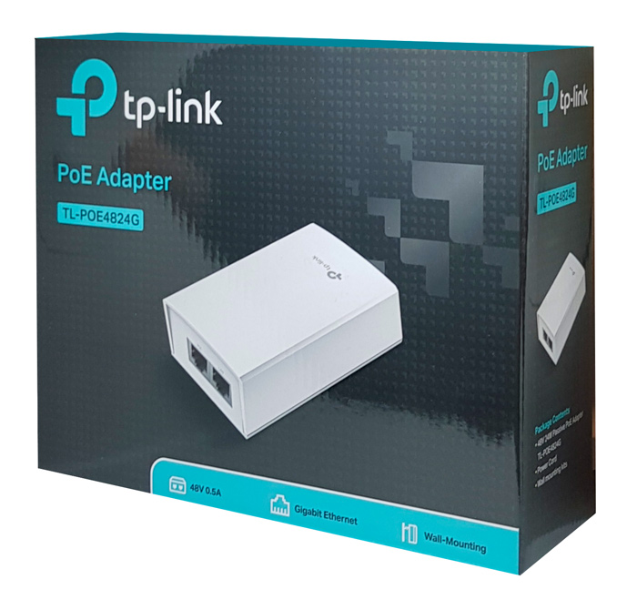 TP-LINK Gigabit PoE Adapter TL-POE4824G, 48V 24W, power cable, Ver. 1.0 »  Gadget mou