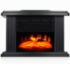 TS2613 Wall Mounted Electric Fireplace 1000W 22x15cm Black Plug Mini Stove with Flame Effect