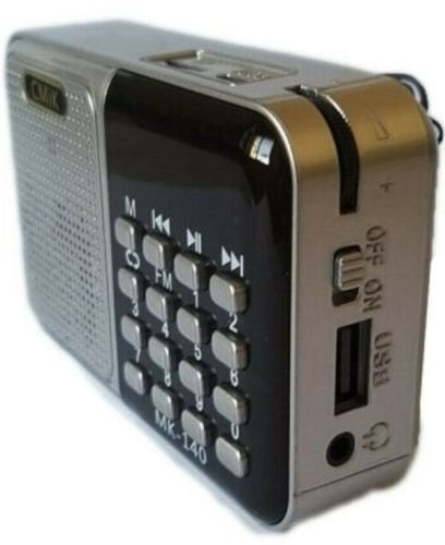 CMiK MK-140 Ραδιοφωνάκι Επαναφορτιζόμενο με USB Μαύρο Black CMiK MK-140 Radio Rechargeable1