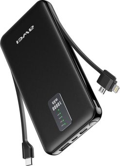 Awei P11K Power Bank 10000mAh με Θύρα USB-A Μαύρο Awei P11K Power Bank