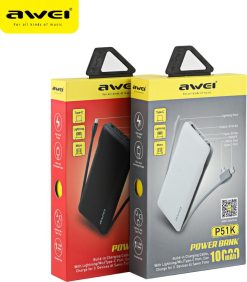 Awei P51K Power Bank 10000mAh με Θύρα USB-A Μαύρο