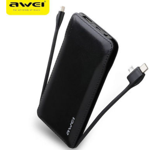 Awei P51K Power Bank 10000mAh με Θύρα USB-A Μαύρο