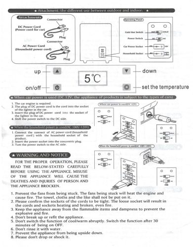 Εξωτερικό ψυγείο αυτοκινήτου Outdoor Car Refrigerator CTC-7500