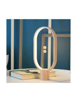 Allocacoc Heng Balance Lamp Ellipse Portable with Beige Cap and Beige Base